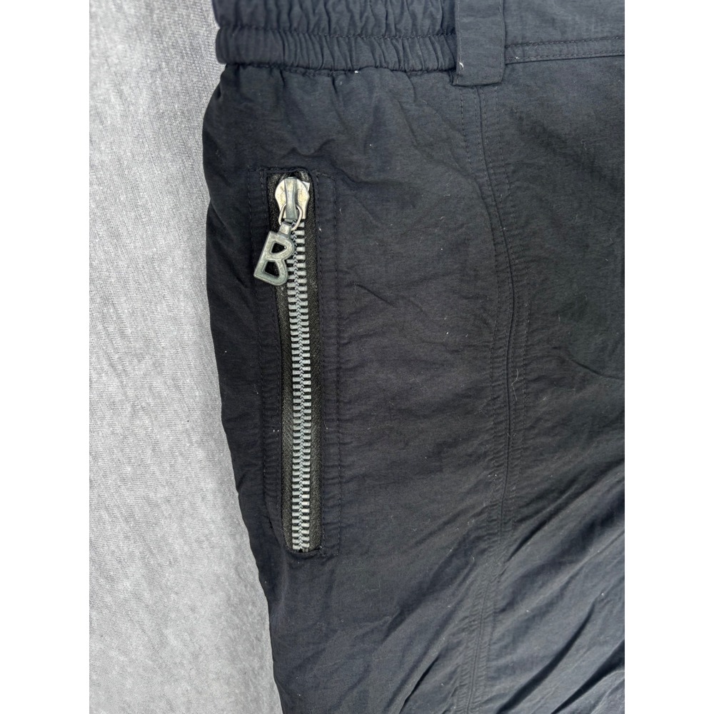 Bogner Mens Black Nylon Ski Pants Articulated Knee Lime Lining Size 38L - Picture 4 of 10
